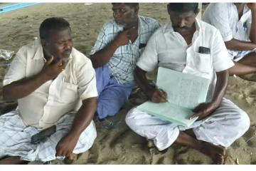 இலங்கை சிறையில் உள்ள கடற்தொழிலாளர்களை உடனடியாக விடுதலை செய்ய: ராமேஸ்வரம் போராட்டம்