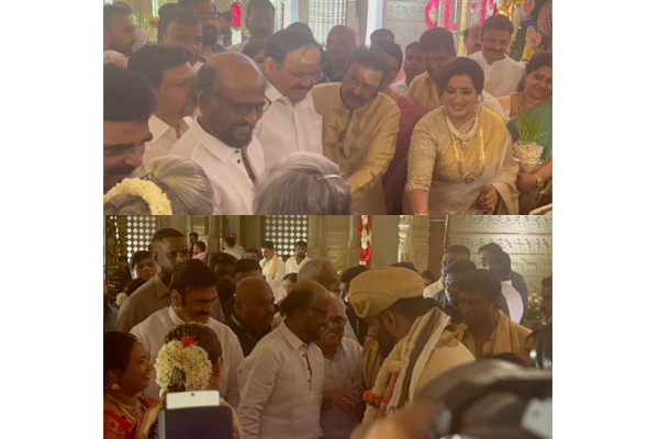 நெருங்கிய நண்பரின் மகன் திருமணத்தில் சூப்பர்ஸ்டார் ரஜினிகாந்த்.. வெளிவந்த புகைப்படம் | Rajinikanth In His Friends Son Marriage