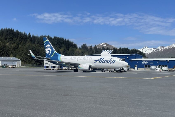 தரையிறங்கும்போது மான்கள் மீது மோதிய விமானம்! | Alaska Airlines Hits Deer While Landing