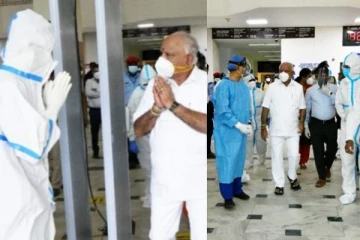 மருத்துவமனையிலிருந்து வீடு திரும்பினார் எடியூரப்பா