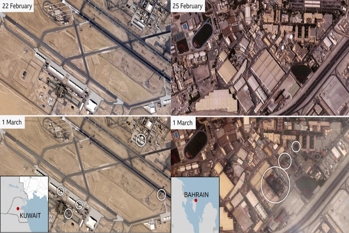 ஈரான் தாக்குதல்களில் அமெரிக்க படைத் தளங்களுக்கு பாரிய சேதம் | Satellite Images Shows Damage Us Middle East Bases