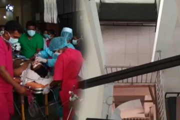 4 ஆவது மாடியில் இருந்து கீழே விழுந்த சுகாதார பரிசோதகர்!