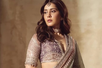 சேலையில் நடிகை ராஷி கண்ணா!! மயக்கும் லுக்கில் எடுத்த புகைப்படங்கள்...