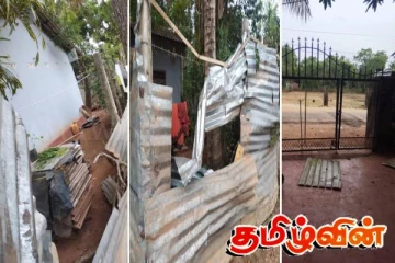 வவுனியாவிலுள்ள வீடொன்றின் மீது அடையாளந் தெரியாத நபர்கள் தாக்குதல்