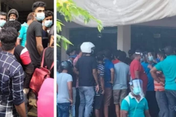 சுகாதார நடைமுறைகளை மீறி யாழ்.நகரில் பி.சி.ஆர் பரிசோதனை!