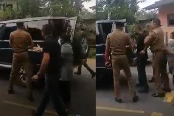 மீண்டும் நபரொருவர் பொலிஸ் அதிகாரியால் தாக்கப்பட்ட சம்பவம் - வெளியானது காணொளி