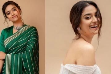 குழந்தை போல் மாம்பழத்தை மெய்மறந்து சாப்பிட்ட கீர்த்தி சுரேஷ்