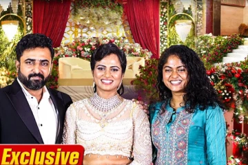 எல்லாமே real flowers.. ரம்யா பாண்டியன் ரிசப்ஷன் எப்படி நடந்திருக்கு பாருங்க