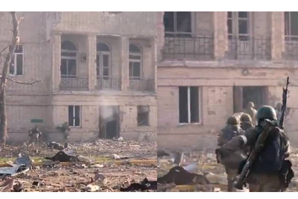 உக்ரைன், ரஷ்ய வீரர்களுக்கு இடையே நடக்கும் துப்பாக்கிச் சூடு காட்சி - பதற வைக்கும் திக்...திக்...திக்.. வீடியோ வைரல் - தமிழ்நாடு