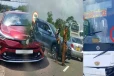 தெற்கு அதிவேக நெடுஞ்சாலையில் மூன்று வாகனங்கள் மோதி விபத்து