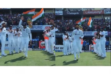 அட இதெல்லாம் வேண்டாம்பா..!விலகி சென்ற விராட் கோலியை வம்படியாக பிடித்து கவுரவித்த இந்திய வீரர்கள்