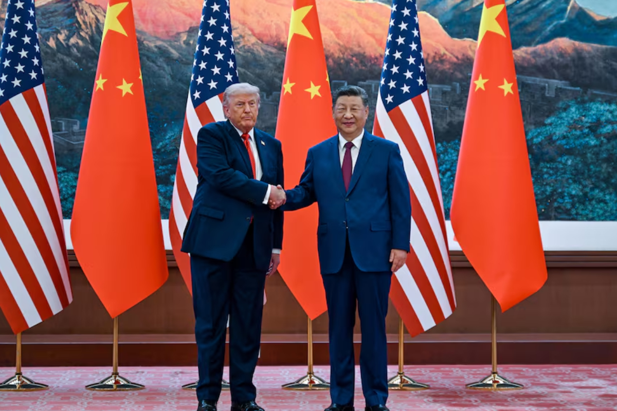 சீன - அமெரிக்கா இருதரப்பு பேச்சுவார்த்தை ஆரம்பம் | Trump Meets With Chinese President Xi In Beijing