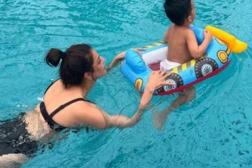 காஜல் அகர்வால் மகன் உடன் இருக்கும் அழகிய புகைப்படங்கள்