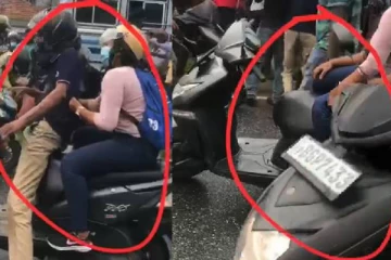 இலங்கை போராட்டத்தில் ஒரு ருசிகரம்...இளைஞர் செய்த காரியம்! நடுதெருவில் நின்ற பெண்!