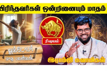 2025 அக்டோபர் மாதம் ரிஷப ராசிக்கு எப்படி அமையப்போகிறது?