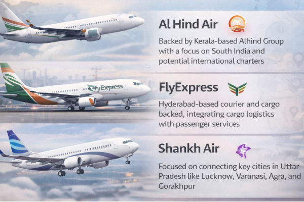 இண்டிகோ சரிவு;உதயமாகும் 3 புதிய விமான நிறுவனங்கள் | Indigodecline 3 New Airlines To Emerge India