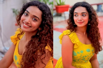 குடும்பஸ்தன் பட நடிகை சான்வே மேக்னாவின் கிளாமர் போஸ்