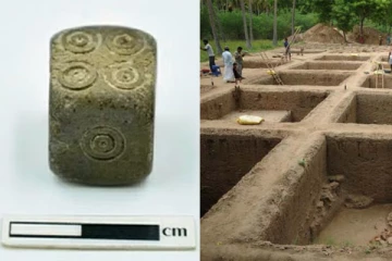 கீழடி அகழாய்வில் தந்தத்தினாலான பகடை கண்டெடுப்பு