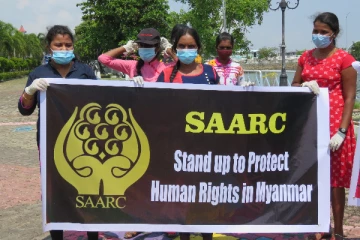 மியன்மார் இராணுவ ஆட்சியோடு இலங்கை அரசு உறவாட வேண்டாம் - கவனயீர்ப்பு ஆர்ப்பாட்டம்