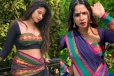 வித்தியாசமான சேலையில் அசத்தும் நடிகை கேப்ரியல்லா செல்லஸ்..