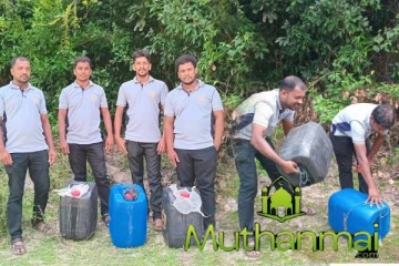 மட்டக்களப்பில் கிராம உத்தியோகத்தர்களால் கசிப்பு கொள்கலன்கள் அழிப்பு