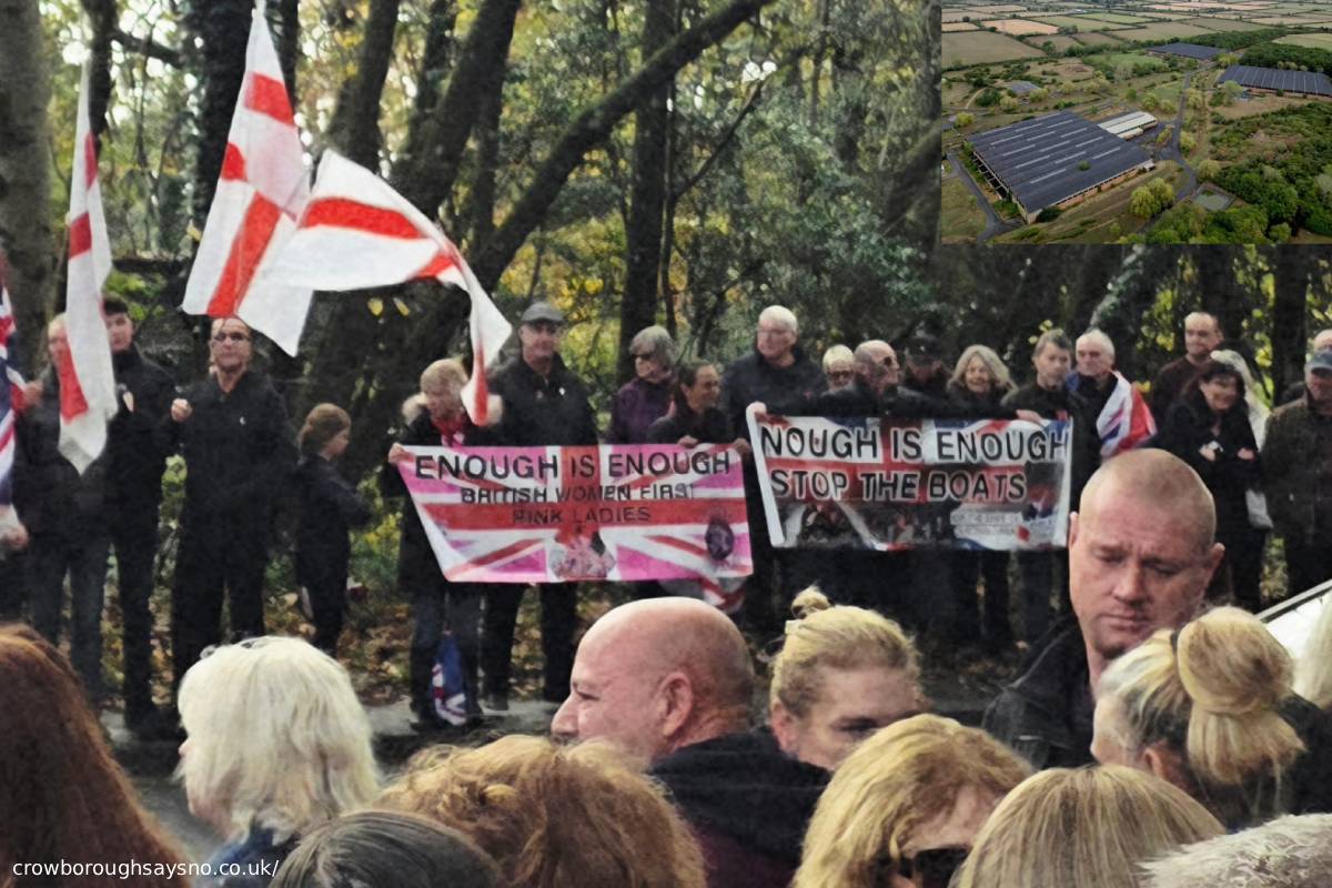 Protesters marched in crowborough for asylum camp