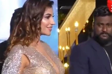 நடிகை யாஷிகாவின் ஆடையை பார்த்து ஜொள்ளுவிடும் பவுன்சர்? இணையத்தில் வைரலாகும் வீடியோ