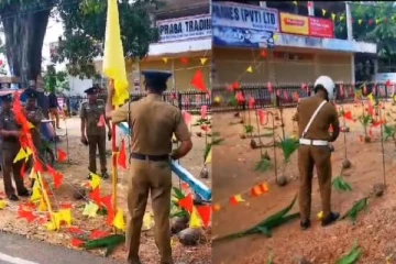 அளம்பில் மாவீரர் துயிலும் இல்லத்தில் காவல்துறையினர் அடாவடி (படங்கள்)