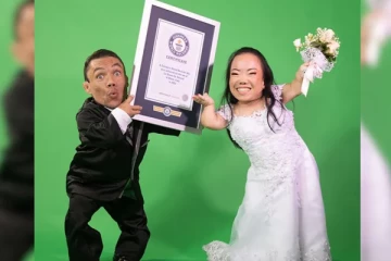 கின்னஸ் உலக சாதனை படைத்த குள்ளமான ஜோடி!