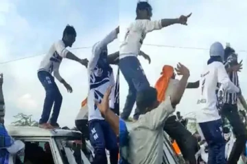 தேவர் ஜெயந்தி விழா: காவல்துறை வாகனத்தின் மீது ஏறி குத்தாட்டம் போட்ட இளைஞர்கள் -வைரல் வீடியோ