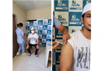 நடிகர் கௌதம் கார்த்திக் தடுப்பூசி செலுத்தி கொண்டார்..!