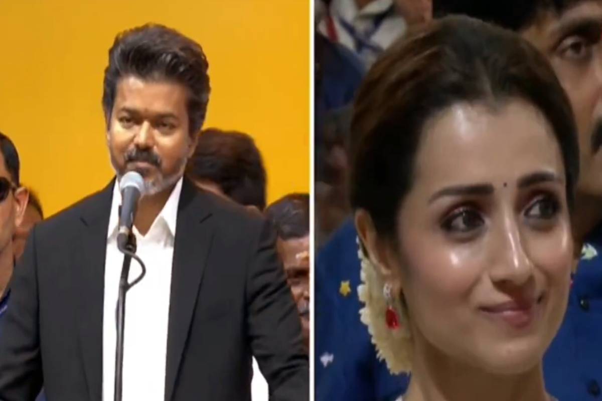 விஜய் பதவியேற்பு பேச்சில் த்ரிஷா அழுததன் காரணம் என்ன? | Trisha Turns Emotional During Cm Vijay S Speech