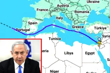 கைது பயம்., புதிய வான்வழித் தடத்தில் பறந்த நெதன்யாகுவின் விமானம்