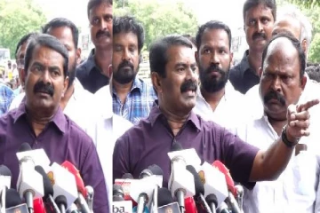 டேய் மண்டை எல்லாம் உடைச்சிடுவேன் ராஸ்கல்...செய்தியாளரை மிரட்டிய சீமான்..!