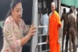 ஷிரந்தி ராஜபக்சவின் நலன் விசாரிக்க சிற சென்ற தேரர்