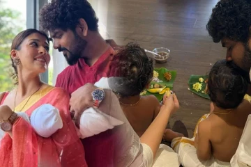 நயன் - விக்கி குழந்தைகள் இவ்வளவு வளந்துட்டாங்களா? வைரலாகும் ஓணம் புகைப்படங்கள்