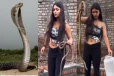 பெண்ணை பார்த்து பாம்பு பயந்த தருணம் - படு வைரலாகும் காணொளி