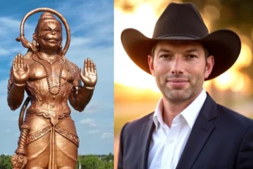 ஹனுமான் சிலை குறித்து டிரம்ப் கட்சி பிரமுகர் சர்ச்சை கருத்து