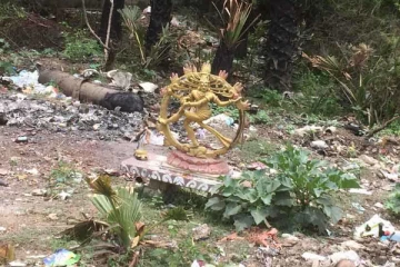 யாழில் குப்பை போடுவதைத் தடுக்க நடராஜர் சிலை வைப்பு!