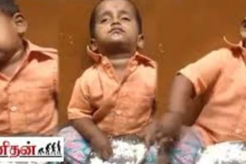 சொக்கும் தூக்கம்... கையில் சாப்பாடை வைத்து குழந்தை படும் அவஸ்தை! பரிதாபப்பட வைத்த காட்சி