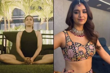 உடலை வலைத்து இப்படியொரு யோகா!! நடிகை கீர்த்தி சுரேஷ் வெளியிட்ட வீடியோ..