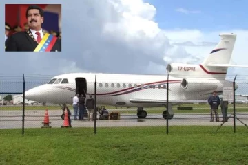 வெனிசுலா ஜனாதிபதியின் ஜெட் விமானத்தை தீவு தேசத்தில் தூக்கிய அமெரிக்கா