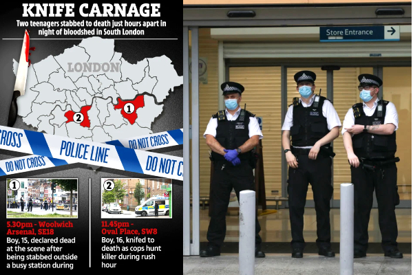 லண்டனில் அடுத்தடுத்து 2 சிறுவர்கள் குத்திக் கொலை! | Crime Lambeth Woolwich Stabbing London Violence