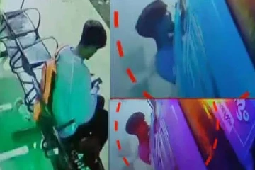 திடீரென வந்து மோதிய பேருந்து.. இளைஞருக்கு நடந்த அவலம் - அதிர்ச்சி வீடியோ!