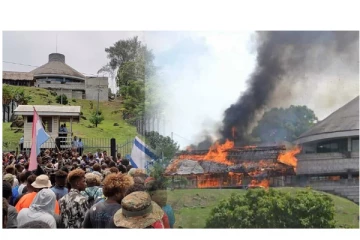 சாலமன் தீவு  நாடாளுமன்றத்தை தீ வைத்து கொளுத்திய பொதுமக்கள்: என்ன காரணம்?