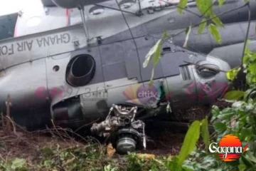 ඝානාවේ හෙලිකොප්ටර් අනතුරකින් ඇමතිවරුන් දෙදෙනෙකු ඇතුළු 8 දෙනෙක් මරුට