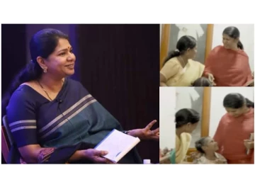 ‘இதெல்லாம் தப்பு... கால்ல விழக்கூடாது?’ காலை தொட்டு வணங்க முயன்ற சிறுமி - கனிமொழி எம்.பி. அறிவுரை