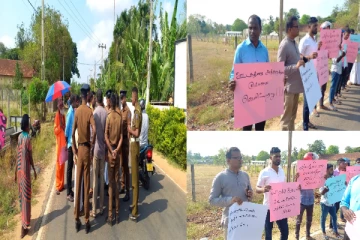 யாழில் மதஸ்தலத்தை அகற்றக்கோரி போராட்டம் - காவல்துறையினரால் தோன்றிய குழப்ப நிலை..!