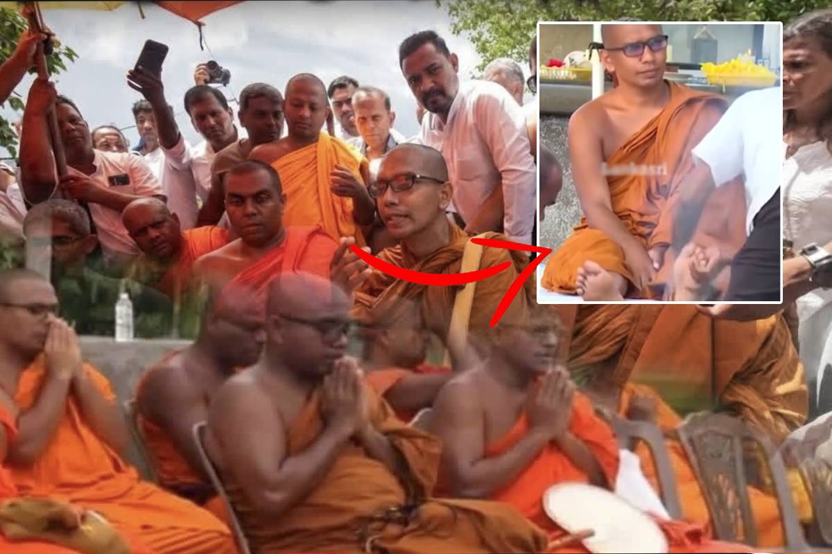 விகாரமாதேவி பூங்காவில் FOOT Massage செய்யும் தேரர்களை விரட்ட தயார் நிலையில் பொலிஸார்
