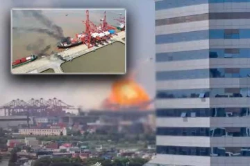 சீன துறைமுகத்தில் ஏற்பட்ட பாரிய வெடிப்பு சம்பவம்: வெளியான காணொளி